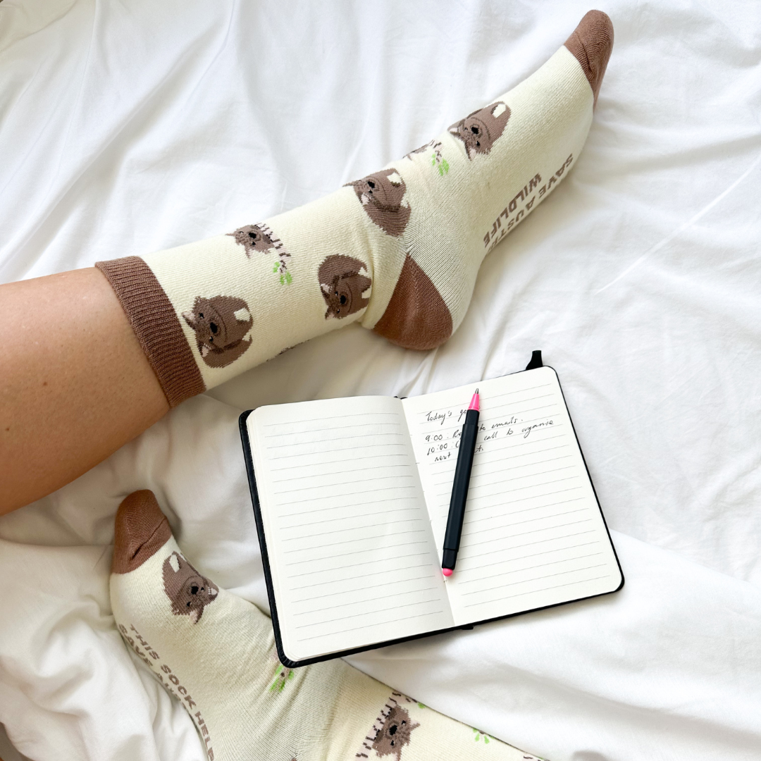 Project Wombat Wombat Sock | Supporting WIRES โ Sydney Sock Project
