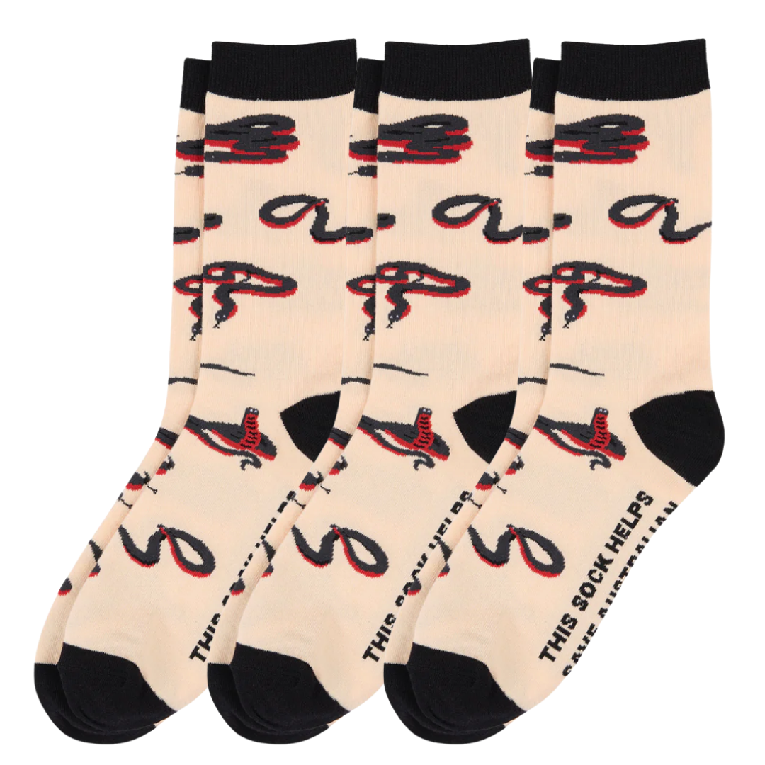 Red-bellied Black Snake Sock (3 x Pairs) – Sydney Sock Project