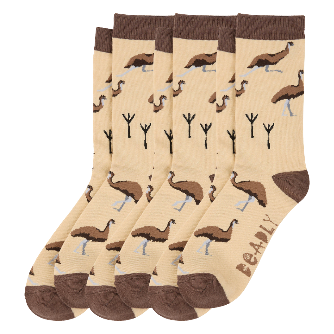Emu Sock (3 x Pairs) – Sydney Sock Project
