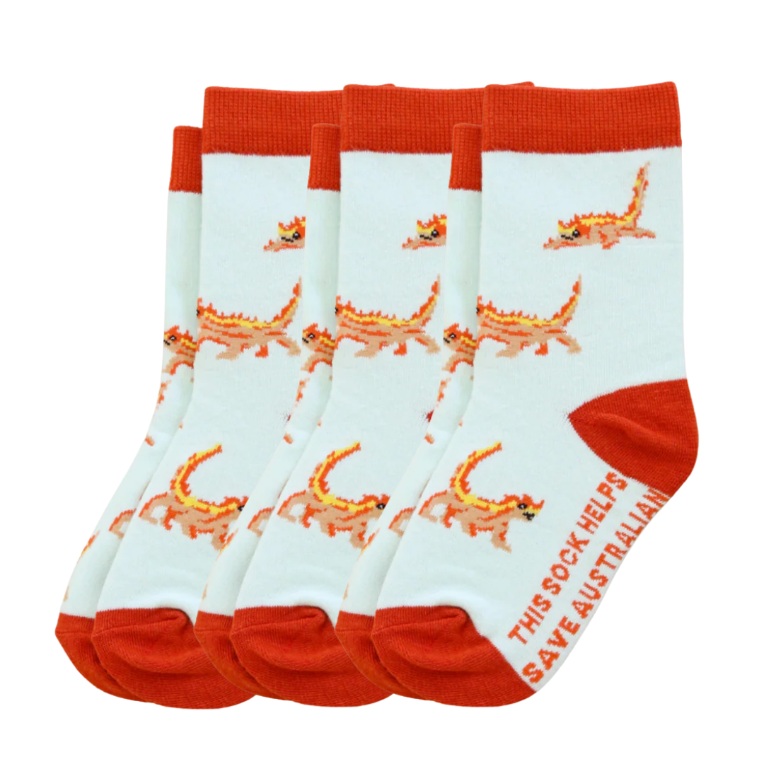 Thorny Devil Lizard KIDS Sock (3 x Pairs) – Sydney Sock Project