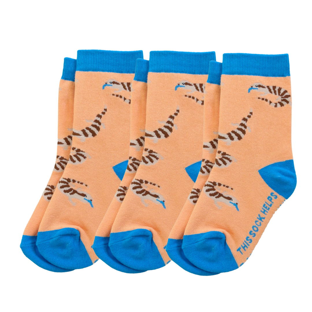 Blue Tongue Lizard KIDS Sock (3 x Pairs) – Sydney Sock Project
