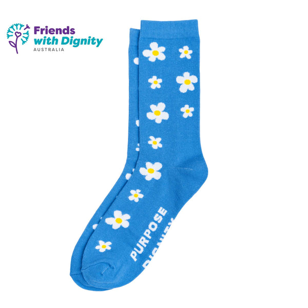 Blue Daisy Sock Sydney Sock Project