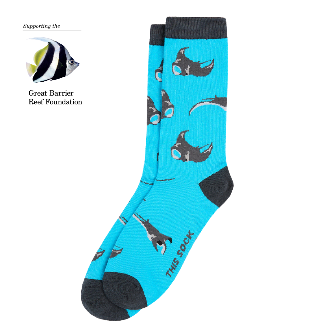 Manta Ray Sock | Protecting Our Reefs – Sydney Sock Project