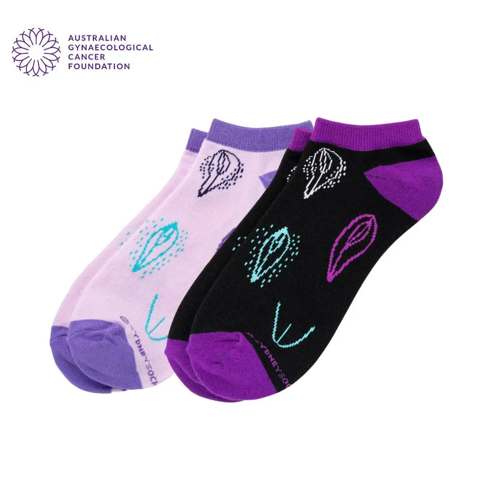 Vulva Ankle Sock 2-Pack Sydney Sock Project