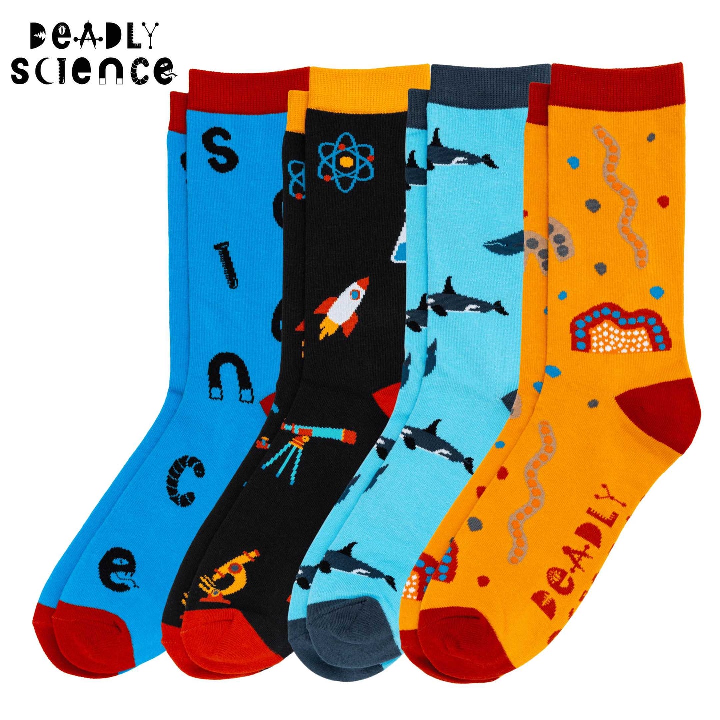 Deadly Science Sock 4-Pack Sydney Sock Project