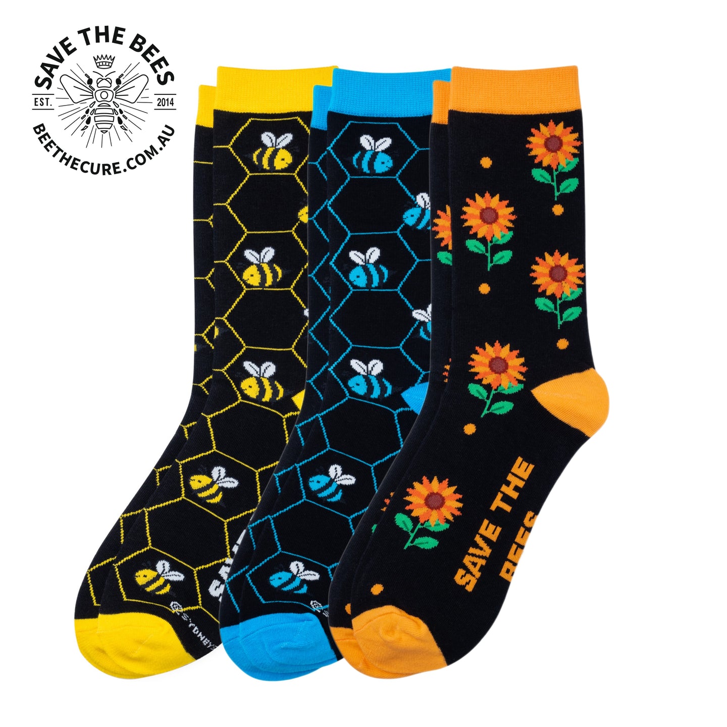 Save The Bees Sock 3-Pack Sydney Sock Project